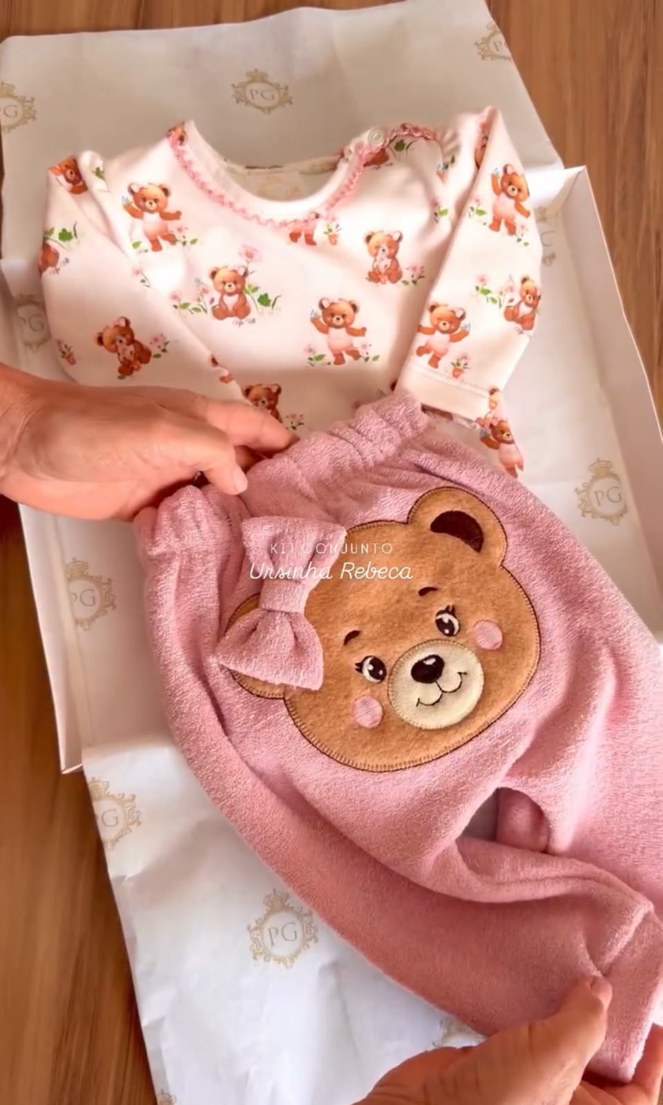 Kit Maternidade Personalizado Completo FEMININA Ursinha Rebeca | Personalize Com o Nome da sua princesa - foto 2