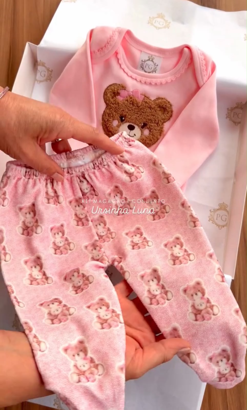 Kit Maternidade Personalizado Completo FEMININA Ursinha Laura | Personalize Com o Nome da sua princesa - foto 2