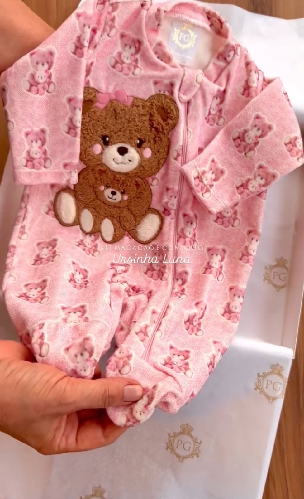Kit Maternidade Personalizado Completo FEMININA Ursinha Laura | Personalize Com o Nome da sua princesa - foto 3