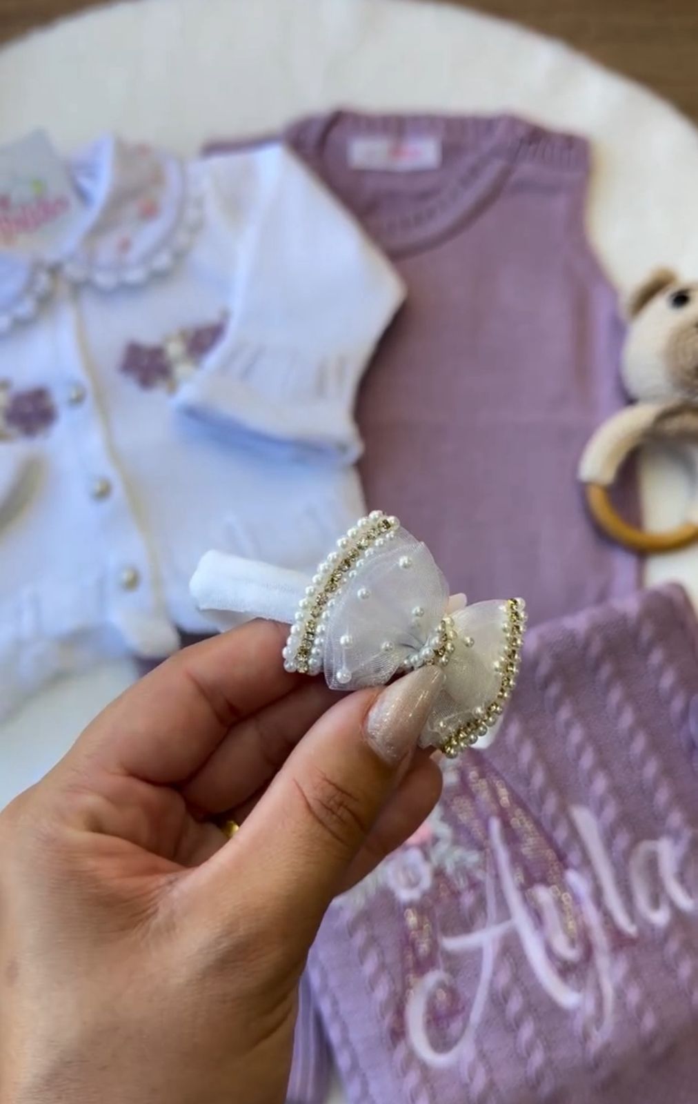 Kit Saída Maternidade Personalizável Completa Ayla | Personalize Com o Nome da sua princesa - foto 3