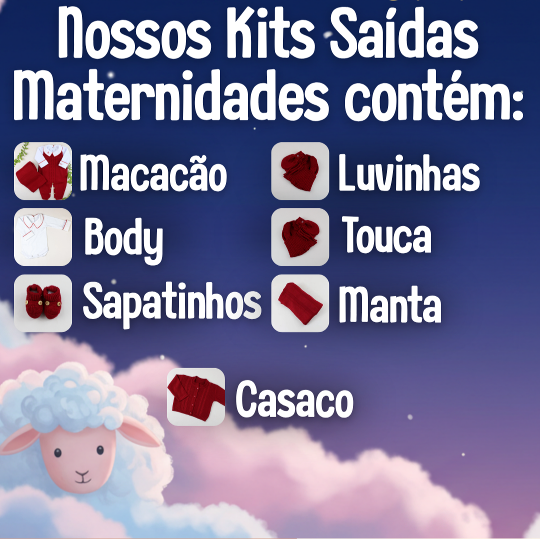 Saída Maternidade Trama Detalhada Macacão Manta e Casaco com Gola Azul Pó - foto 2