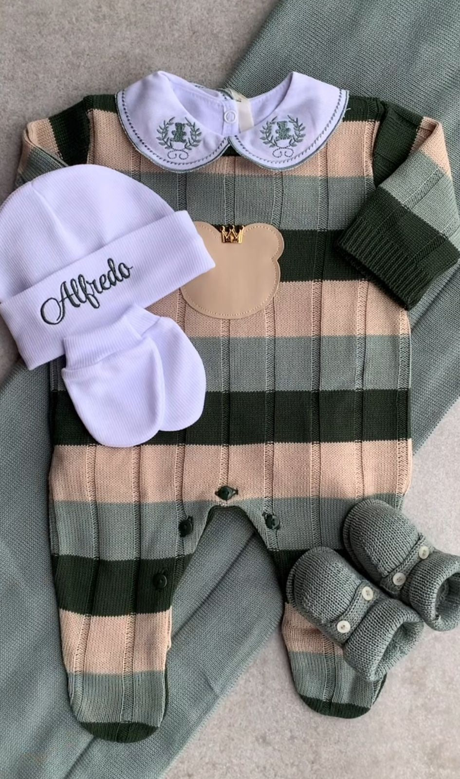 Kit Saída Maternidade Personalizável Completo ALFREDO | Personalize Com o Nome do Seu Príncipe - foto 3