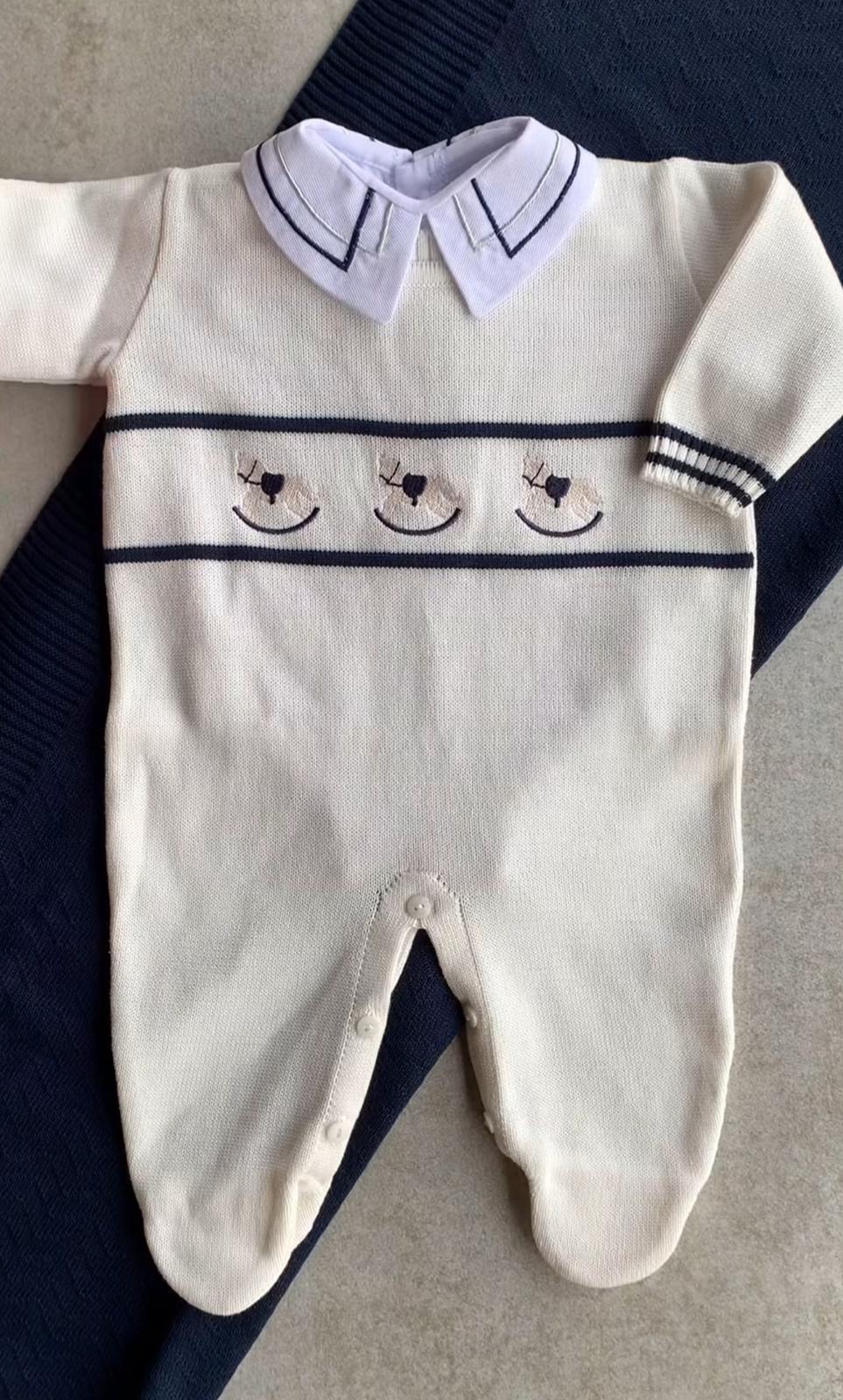 Kit Saída Maternidade Personalizável Completo Cavalinho Azul | Personalize Com o Nome do Seu Príncipe - foto 4