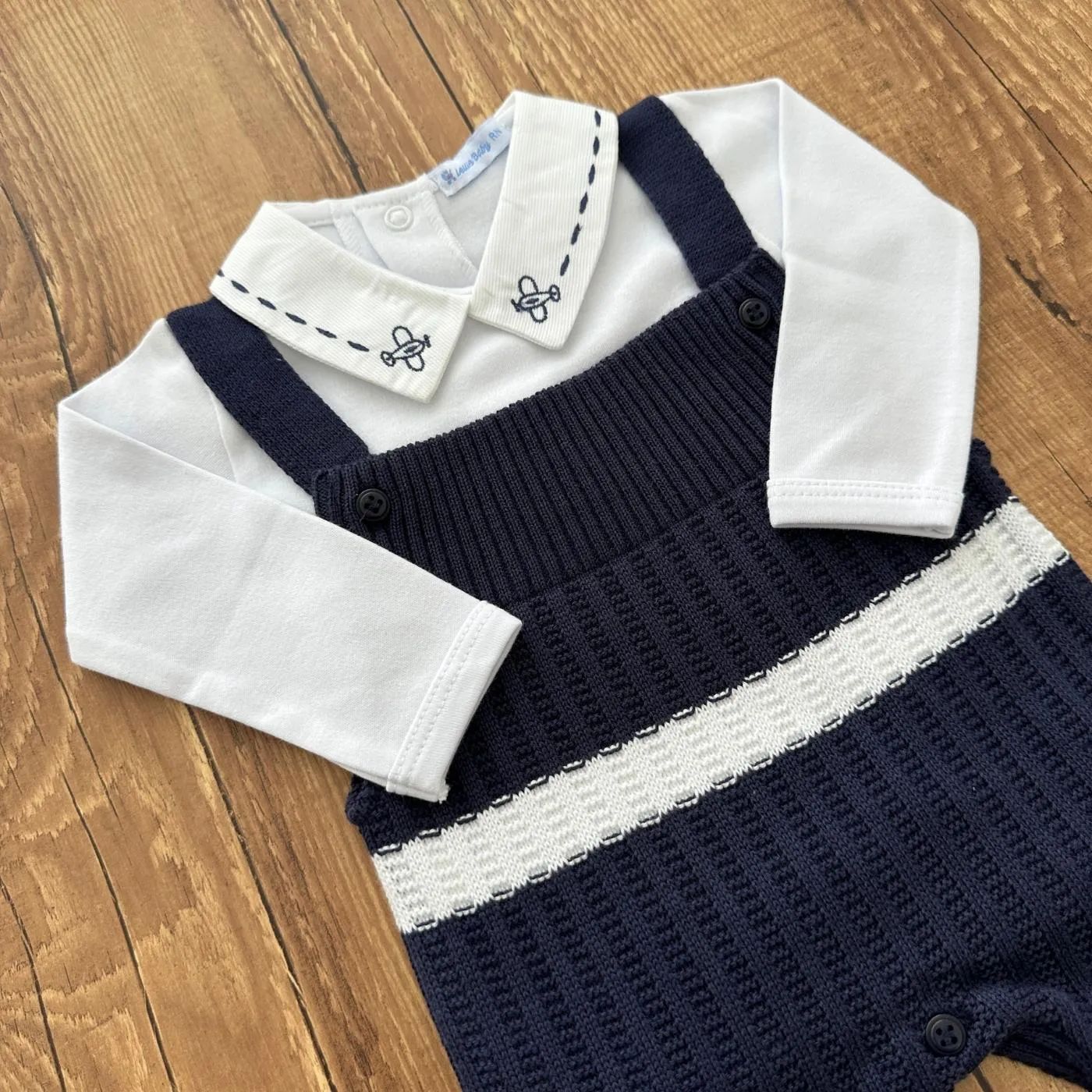 Kit Saída Maternidade Personalizável Completa Azul Marinho + Branco | Personalize Com o Nome do Seu Príncipe - foto 3