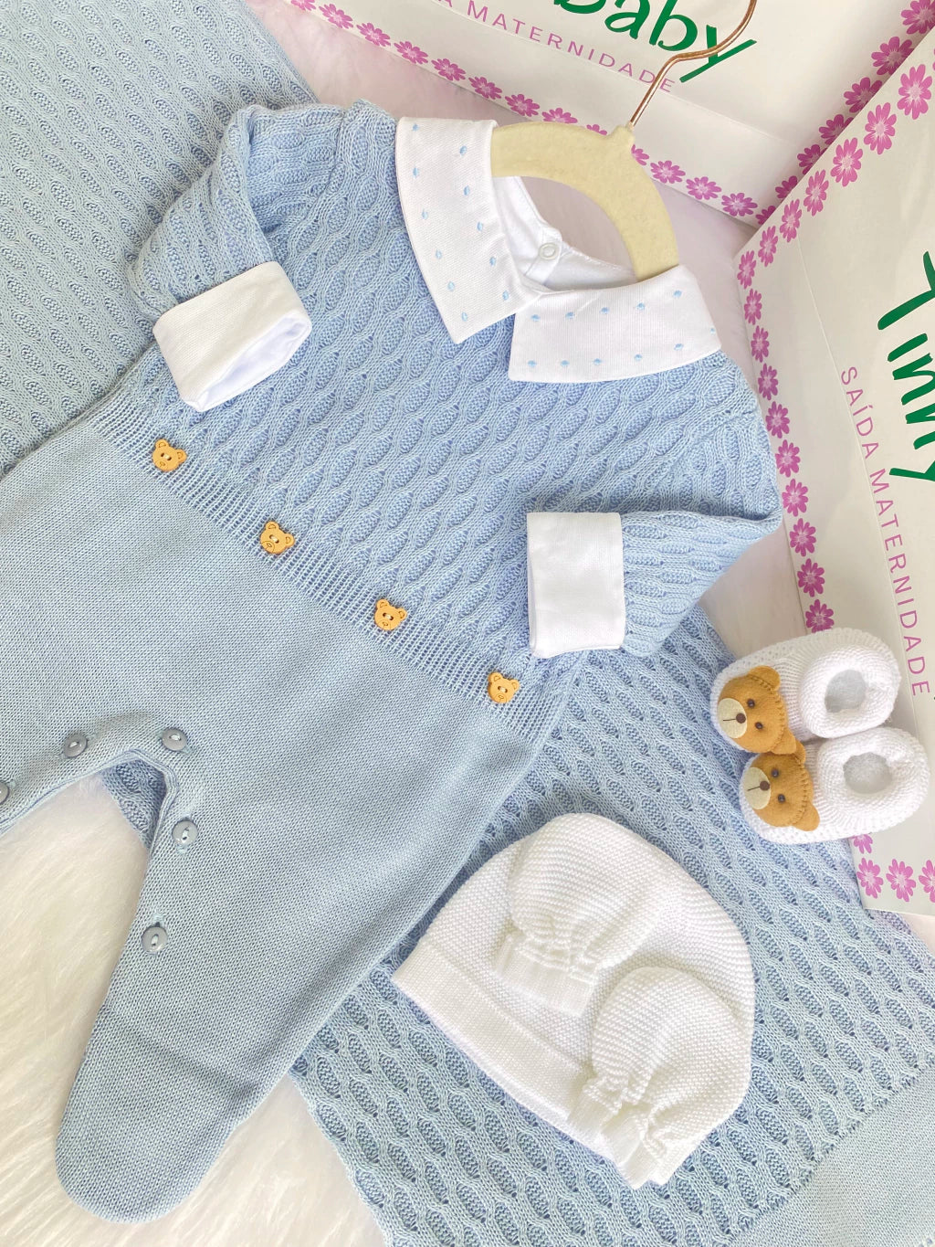 PROMOÇÃO Kit Saída Maternidade Personalizável Completa - Veste Até 4 Meses (Menino) - foto 2