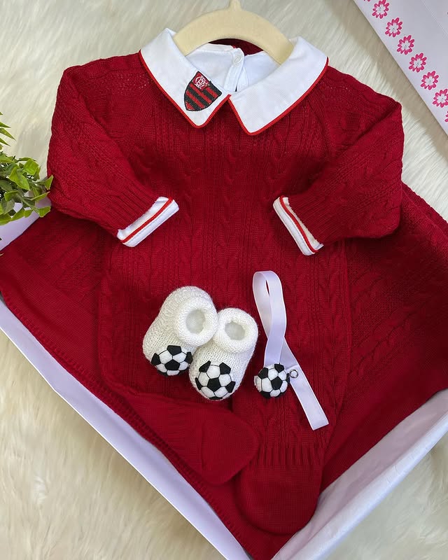 PROMOÇÃO Kit Saída Maternidade TIME FAVORITO Completa  - Veste Até 4 Meses (Menino) - foto 4