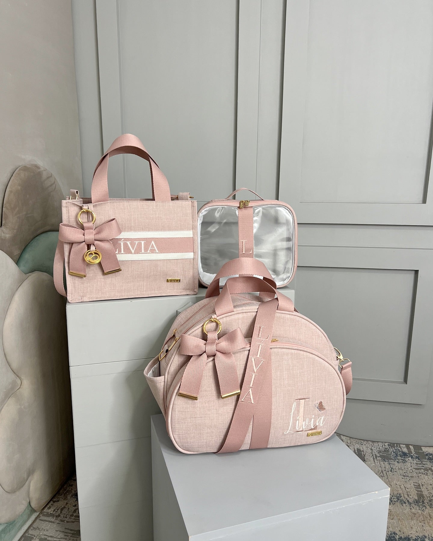 PROMOÇÃO Kit de Bolsas Maternidade 100% Personalizado com nome do Principe/Princesa - foto 3