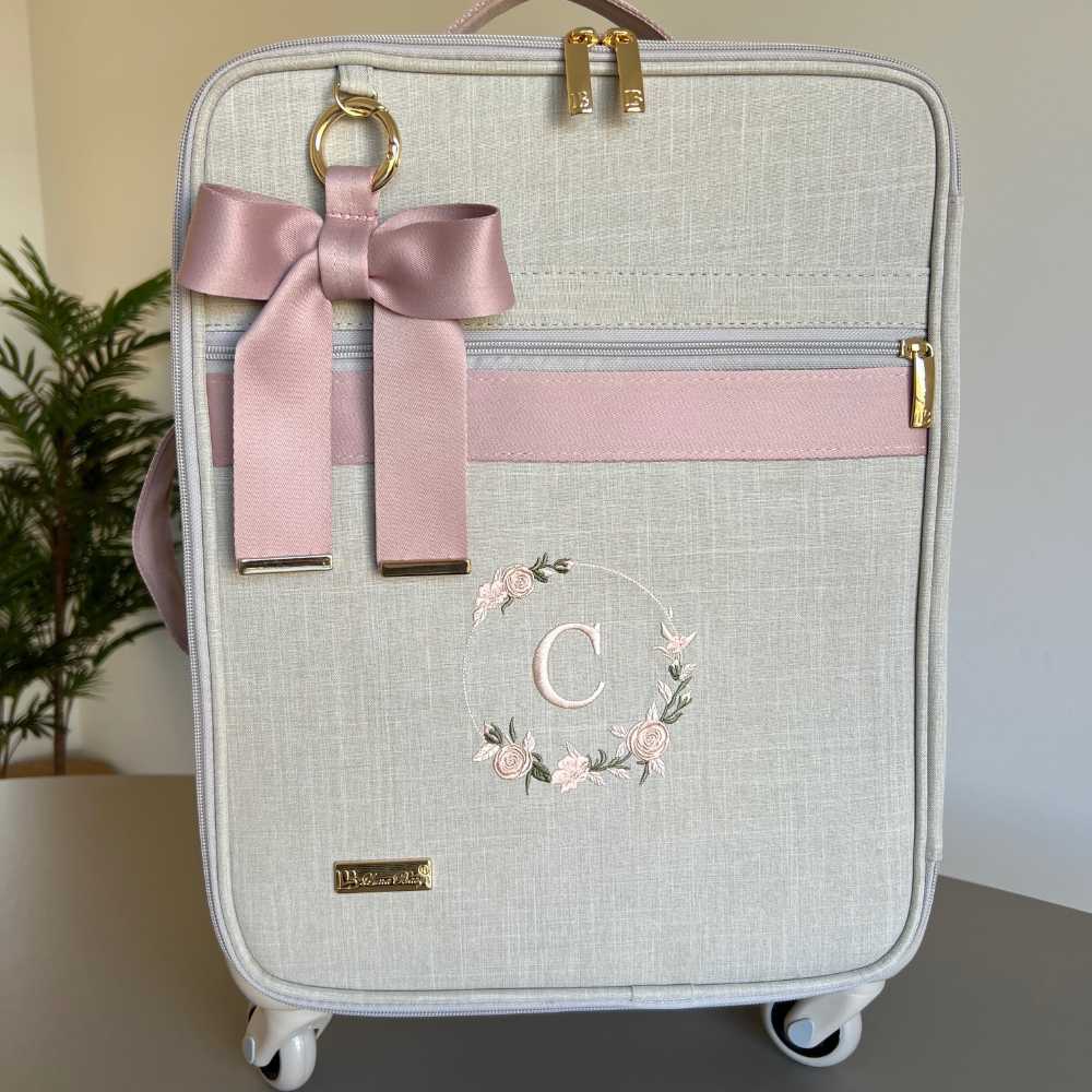 Kit Baby 4 Personalizado | Linho cru com Rosé - foto 2