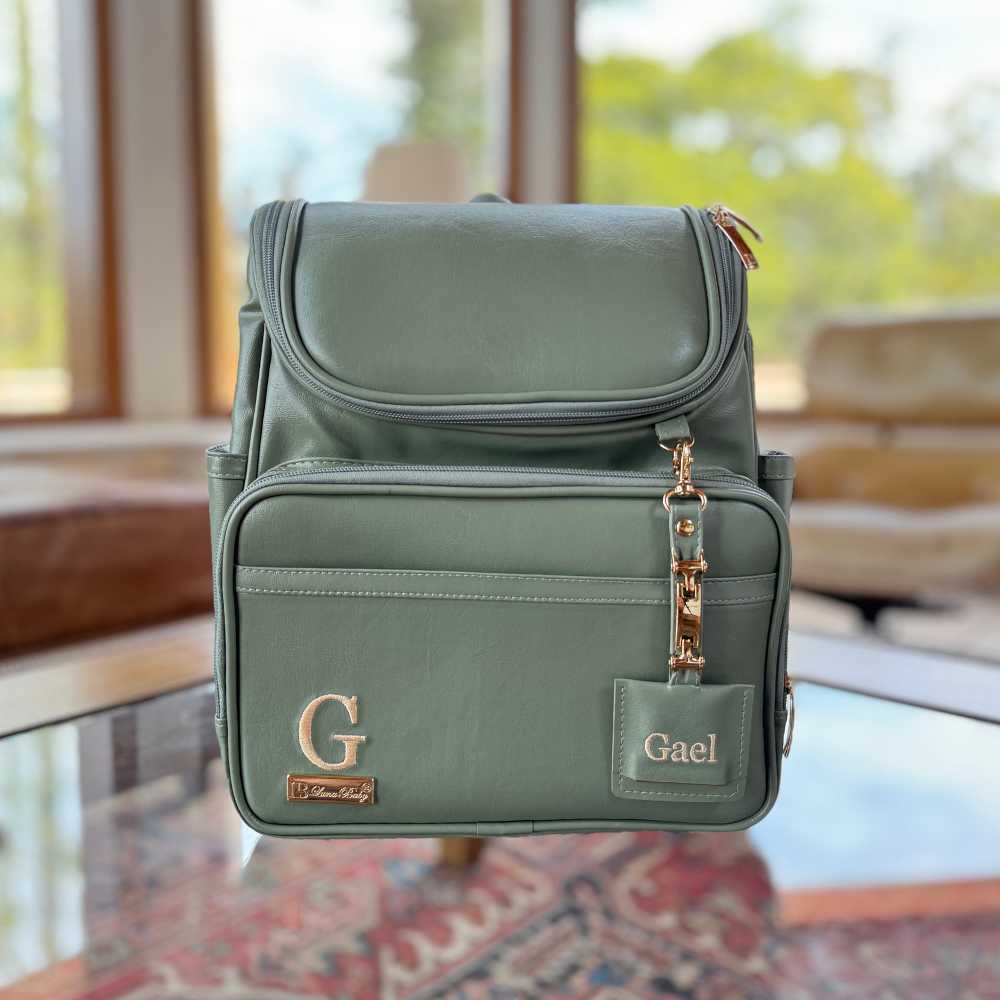 Mochila Maternidade Bege claro | Personalizada - foto 2