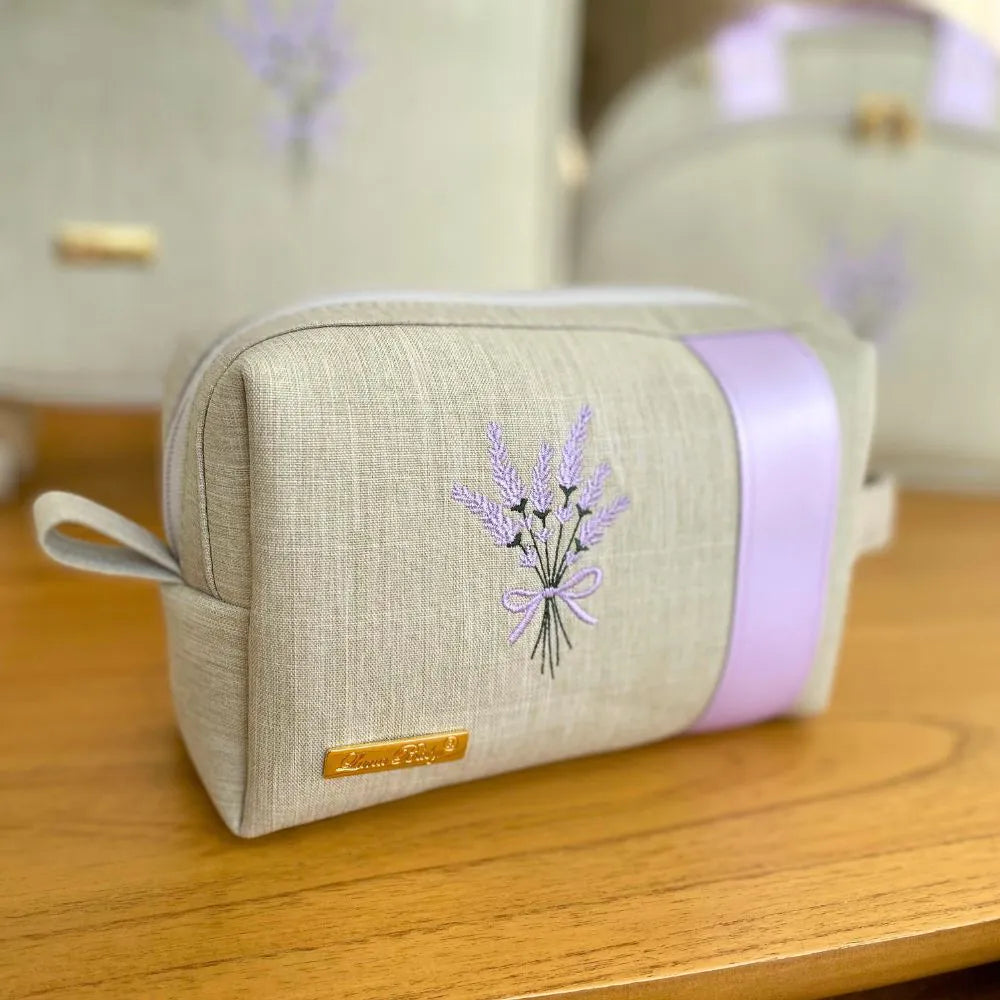 Kit Baby 4 Personalizado Linho Cru I Lavanda - foto 3